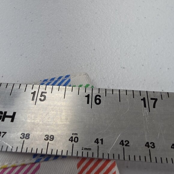 Smak Parlour Skirt Womens Large Rainbow Gingham Button Front Scallop Hem - Picture 7 of 8